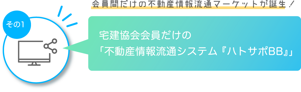 宅建協会会員だけの不動産情報共有システム 「ハトサポBB」