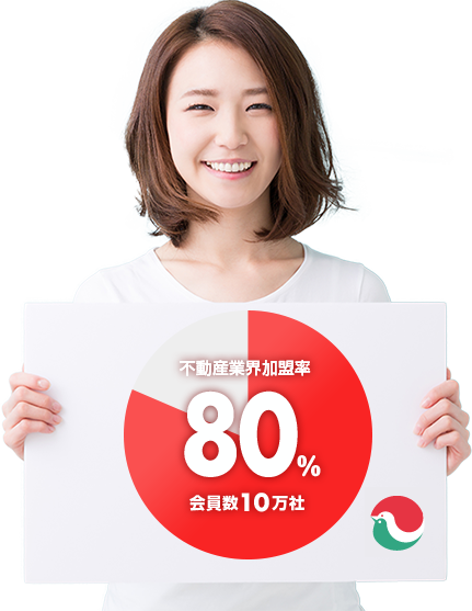 不動産業界加盟率80% 会員数10万社